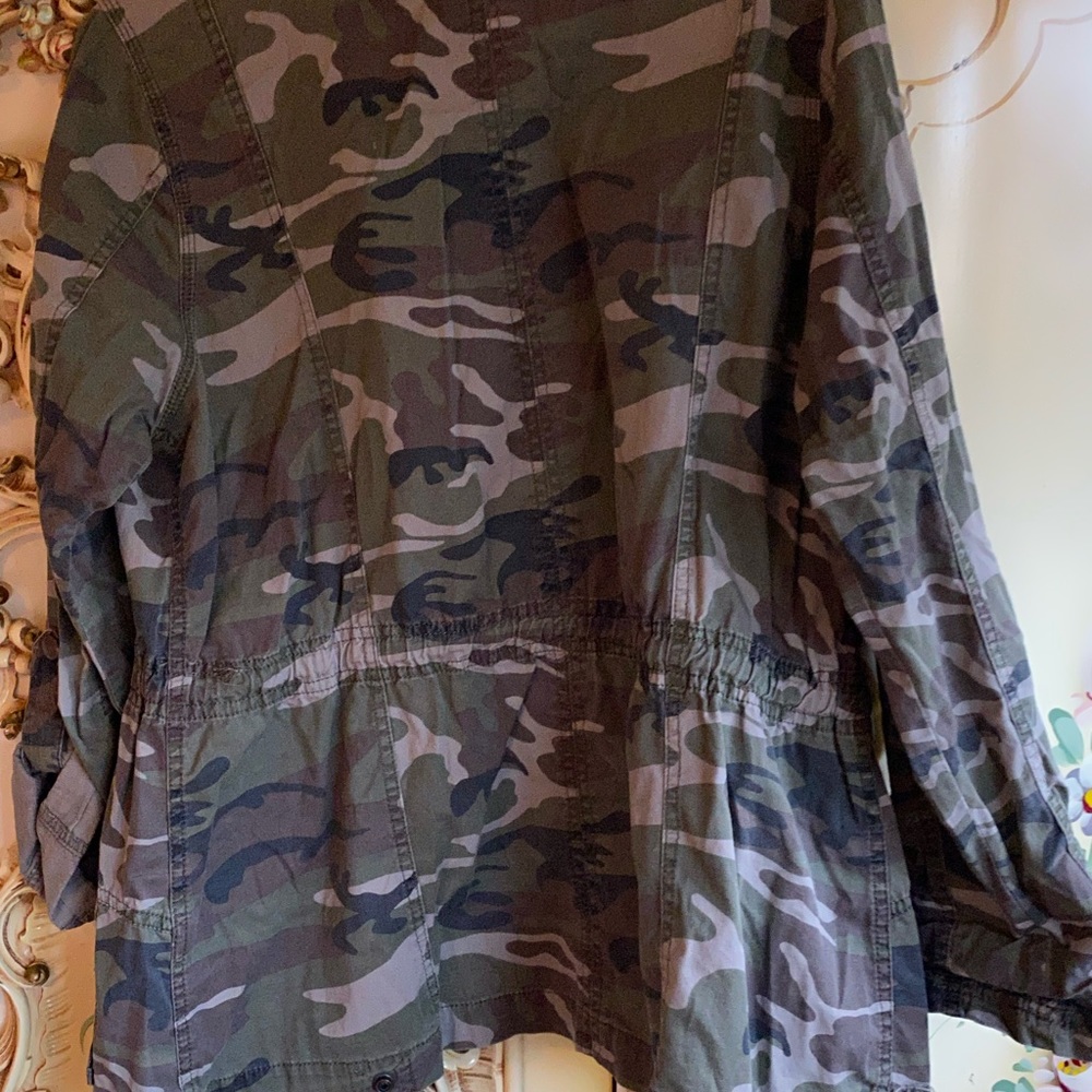 Camo Lightweight Green  Charlotte Russe Jacket No Lining I - Picture 5 of 12